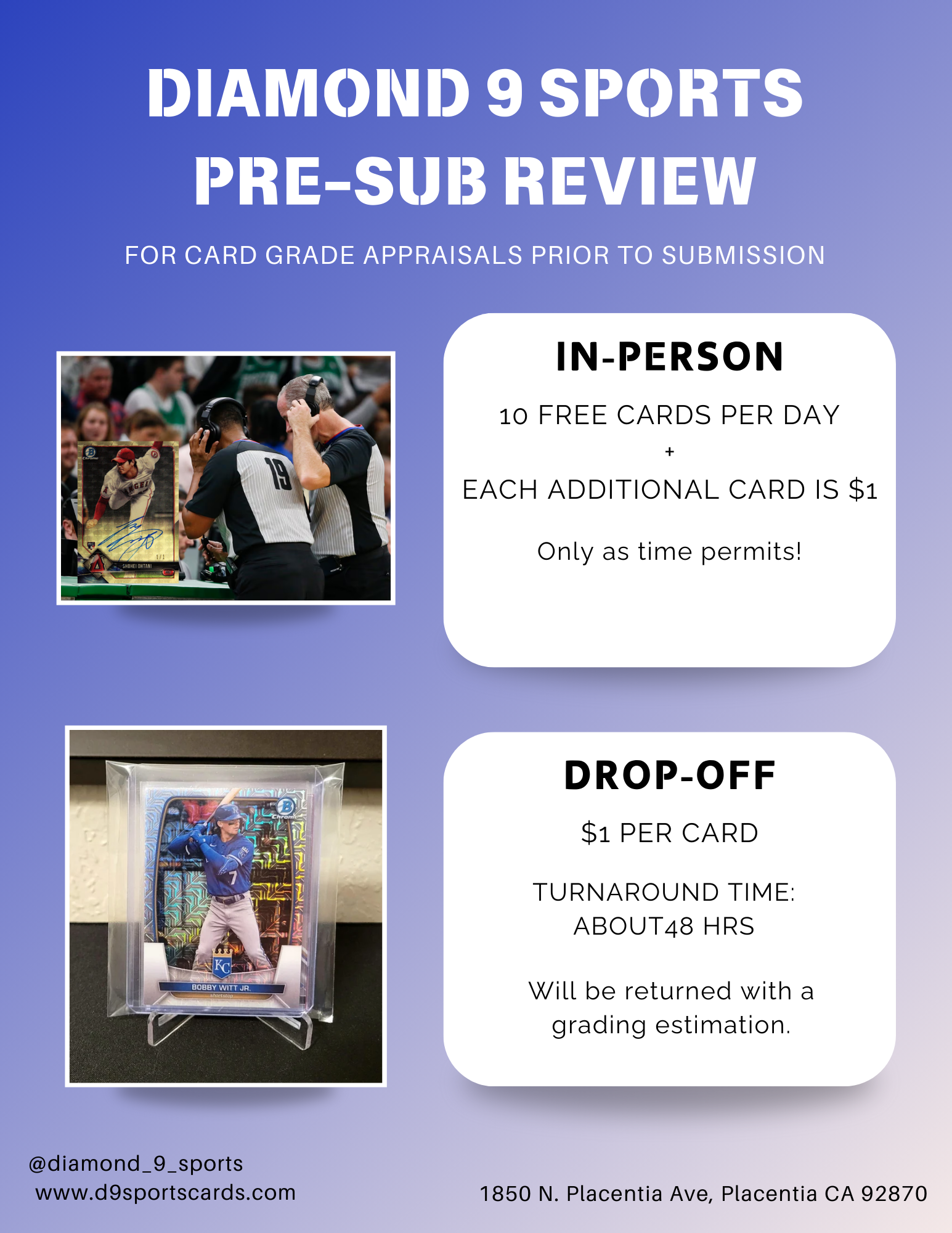 PSA Submissions | Diamond 9 Sports PSA Submissions | Diamond 9 Sports